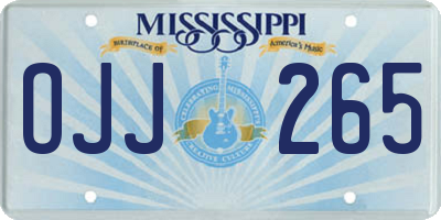 MS license plate OJJ265
