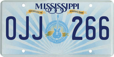 MS license plate OJJ266