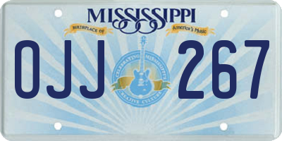 MS license plate OJJ267