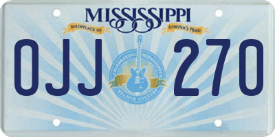 MS license plate OJJ270