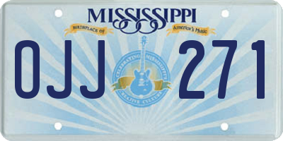 MS license plate OJJ271