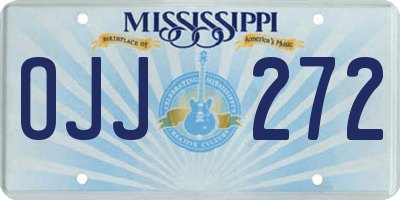 MS license plate OJJ272