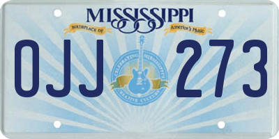 MS license plate OJJ273
