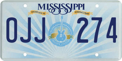 MS license plate OJJ274