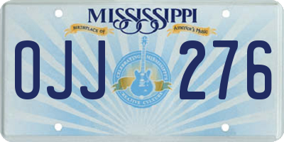 MS license plate OJJ276