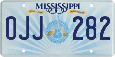 MS license plate OJJ282