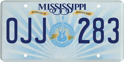 MS license plate OJJ283