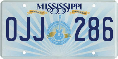 MS license plate OJJ286