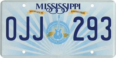 MS license plate OJJ293