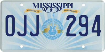 MS license plate OJJ294