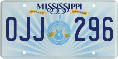 MS license plate OJJ296