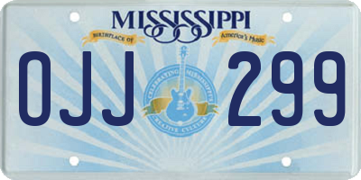 MS license plate OJJ299