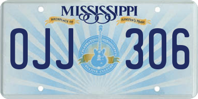 MS license plate OJJ306