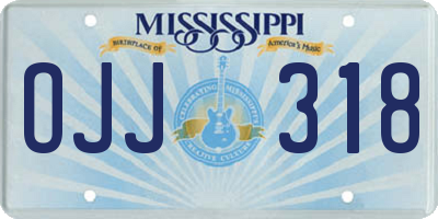 MS license plate OJJ318
