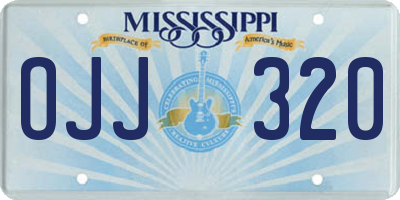 MS license plate OJJ320