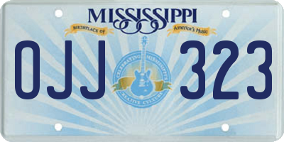 MS license plate OJJ323