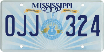 MS license plate OJJ324