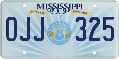 MS license plate OJJ325