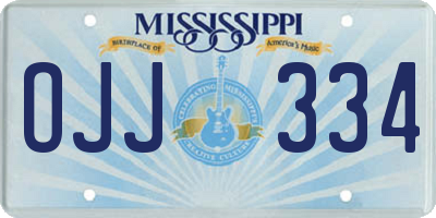 MS license plate OJJ334