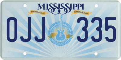 MS license plate OJJ335