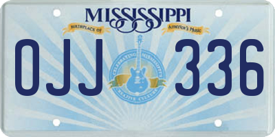 MS license plate OJJ336