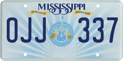 MS license plate OJJ337
