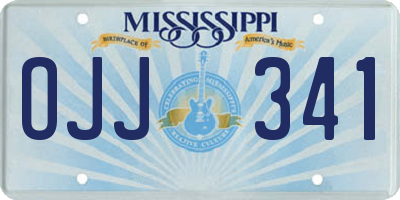 MS license plate OJJ341