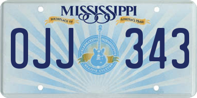 MS license plate OJJ343