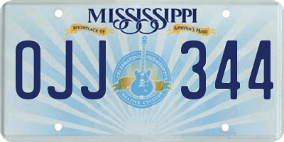 MS license plate OJJ344