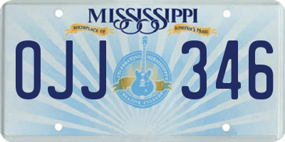 MS license plate OJJ346