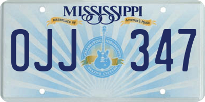 MS license plate OJJ347