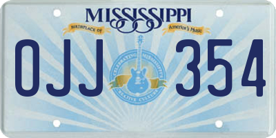 MS license plate OJJ354