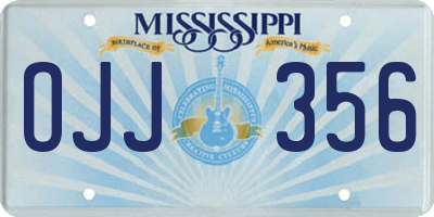 MS license plate OJJ356