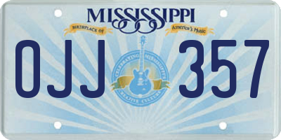 MS license plate OJJ357