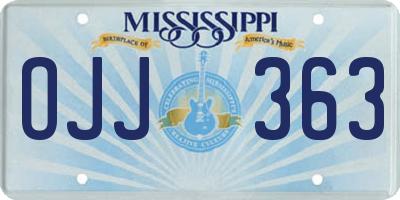 MS license plate OJJ363