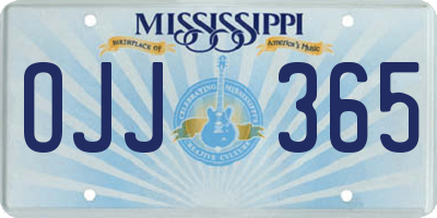 MS license plate OJJ365