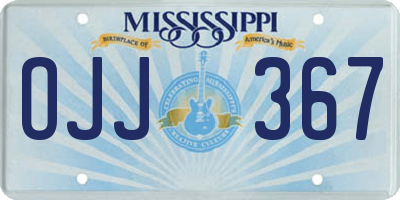 MS license plate OJJ367