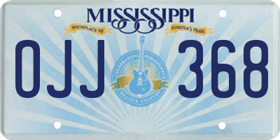 MS license plate OJJ368