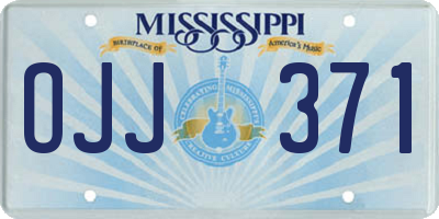 MS license plate OJJ371