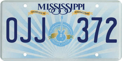 MS license plate OJJ372