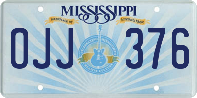 MS license plate OJJ376