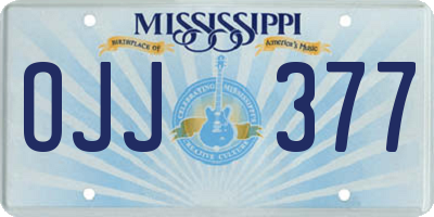MS license plate OJJ377