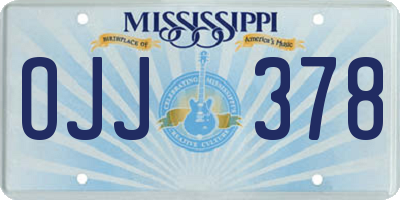 MS license plate OJJ378
