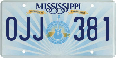 MS license plate OJJ381