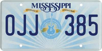 MS license plate OJJ385