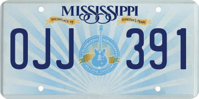 MS license plate OJJ391