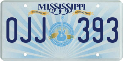 MS license plate OJJ393