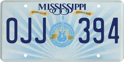 MS license plate OJJ394