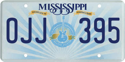 MS license plate OJJ395
