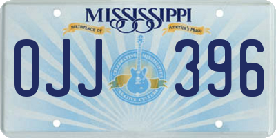 MS license plate OJJ396